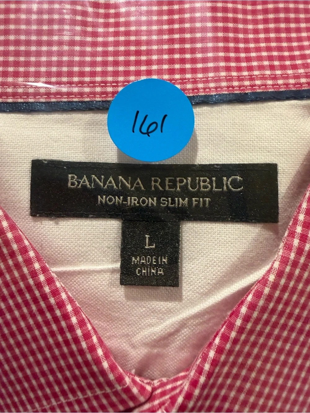 Banana Republic Red Micro-Check Dress Shirt